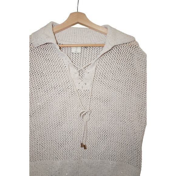 Joie Sequin Open Knit Pullover Sweater – Size M - Picture 2 of 5